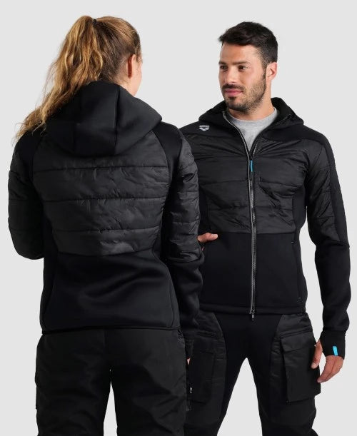 Unisex Hooded Half-Quilted Team Jacket