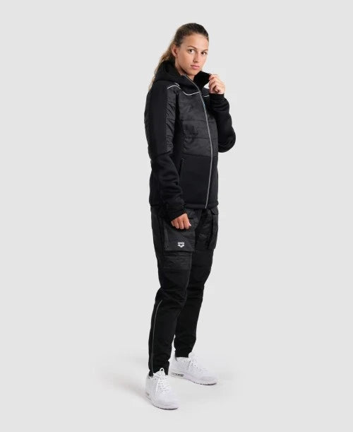 Unisex Hooded Half-Quilted Team Jacket