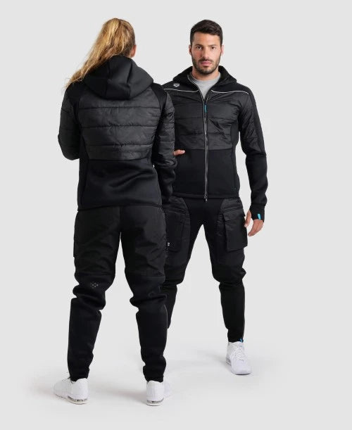 Unisex Hooded Half-Quilted Team Jacket