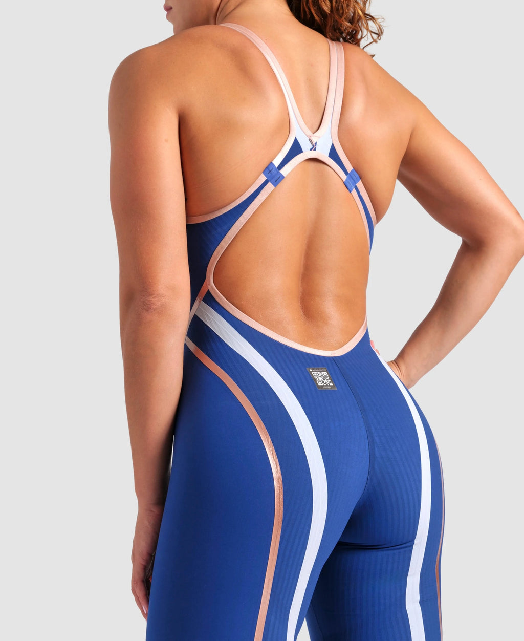 Arena Powerskin Primo Navy & Rose Gold Open Back LE